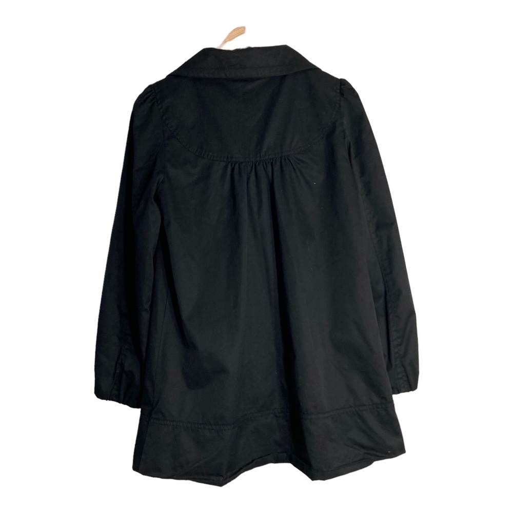 H&M Coat Jacket Women Sz 12 Pockets Lined Black pleated - Picture 2 of 14